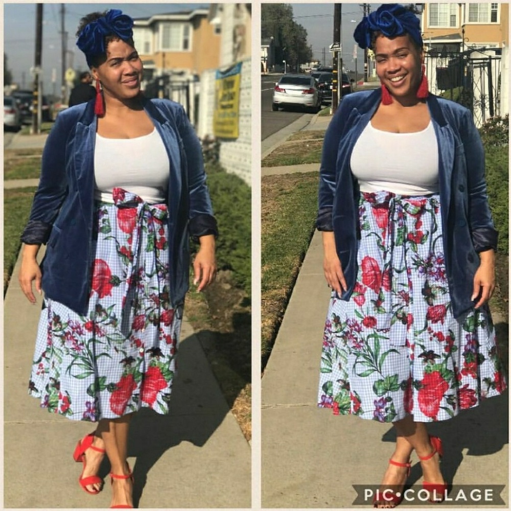 Velvet blue blazer
